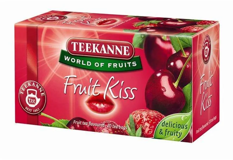Termék főképe Čaj ovocný, 20x2,5 g, TEEKANNE, "Fruit kiss", jahoda-třešeň