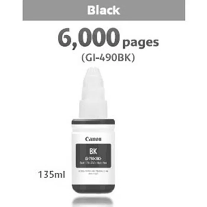 Termék főképe Canon originální ink GI-490 Bk, black, 6000str., 135ml, 0663C001, Canon PIXMA G1400, G240
