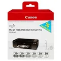 Canon eredeti tinta PGI-29 MBK/PBK/DGY/GY/LGY/CO Multi pack, fekete/színes, 4868B018, Cano