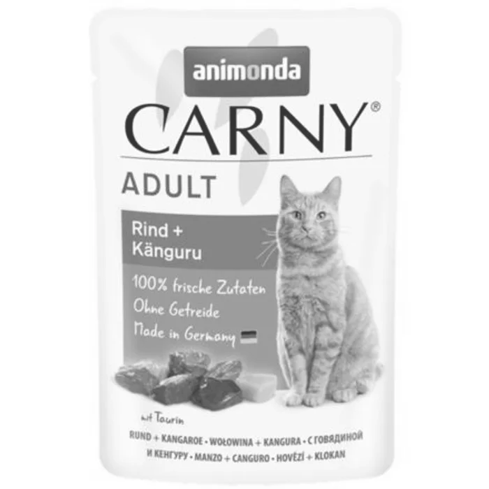 Termék főképe Carny Adult 85 g hovězí + klokan, kapsička pro kočky