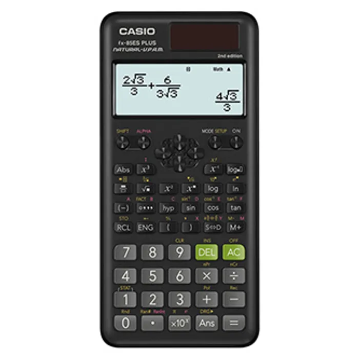 Termék főképe Casio Kalkulačka FX 85 ES Plus E2, černá, školní, s duálním napájením