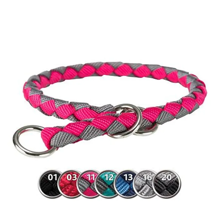 Termék főképe CAVO obojek kulatý "Stop tahání" - fuchsie/grafit L:47-55cm/18mm
