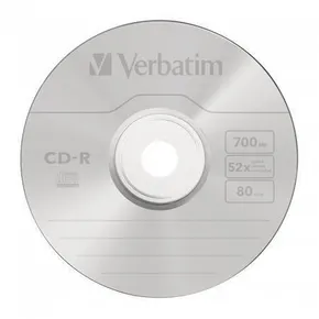 CD-R 700 MB, 80 perc, 52x, DLP Crystal AZO, Verbatim, 50 torta