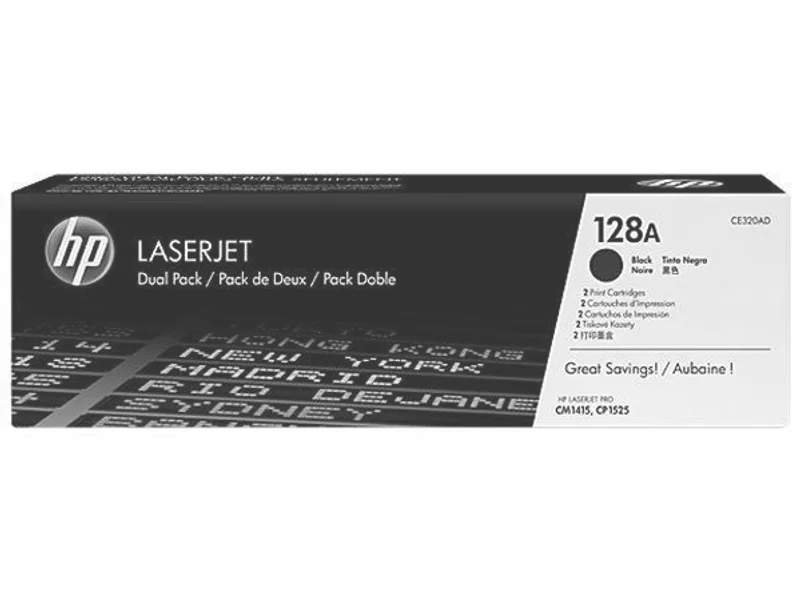Termék főképe CE320AD Toner pro Color LaserJet Pro CM1415, CP1525N tiskárny, HP 128A černá,2*2K