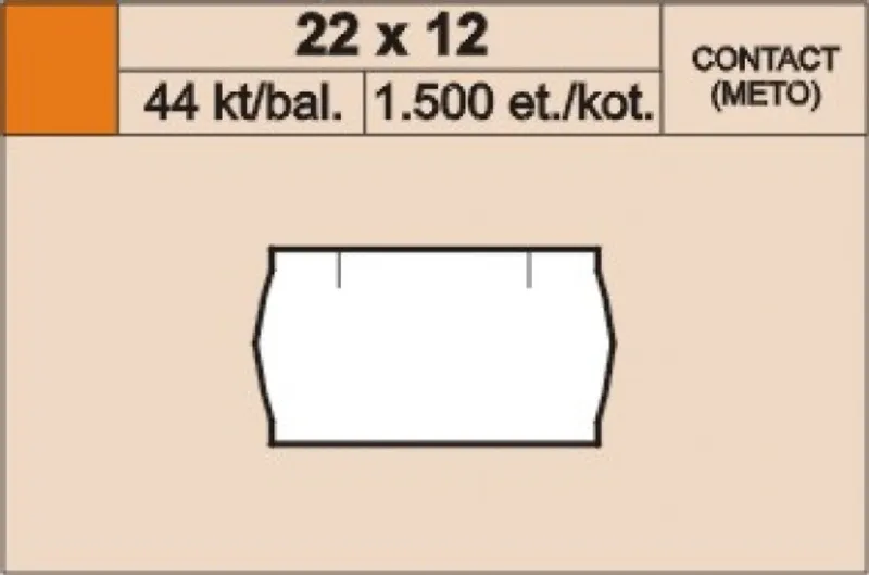 Termék főképe Cenové etikety 22x12 contact bílé