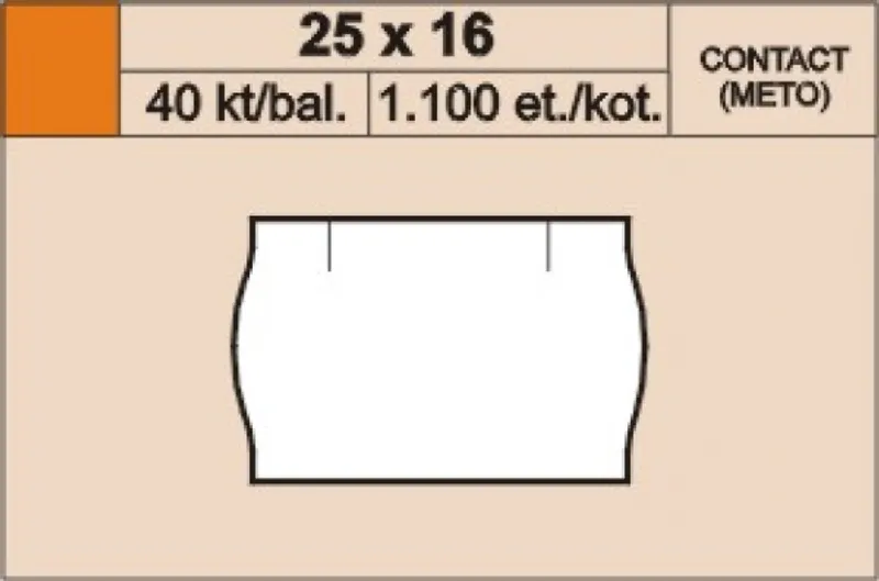 Termék főképe Cenové etikety 25x16 contact červená kulaté