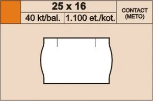 Árcímkék 25x16 kontakt sárga kerek