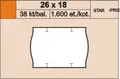 A 26x18-as árcímkék fehéren kezdődnek