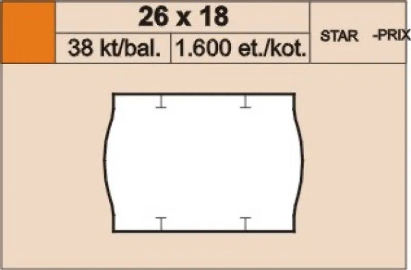 Termék főképe Cenové etikety 26x18 start bílé