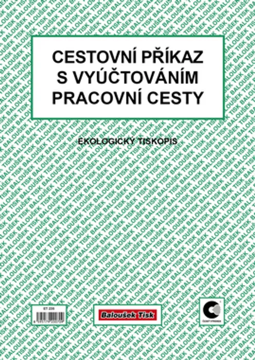 Termék főképe Cestovní příkaz s vyúčt. A4 /oboustr./ ET235