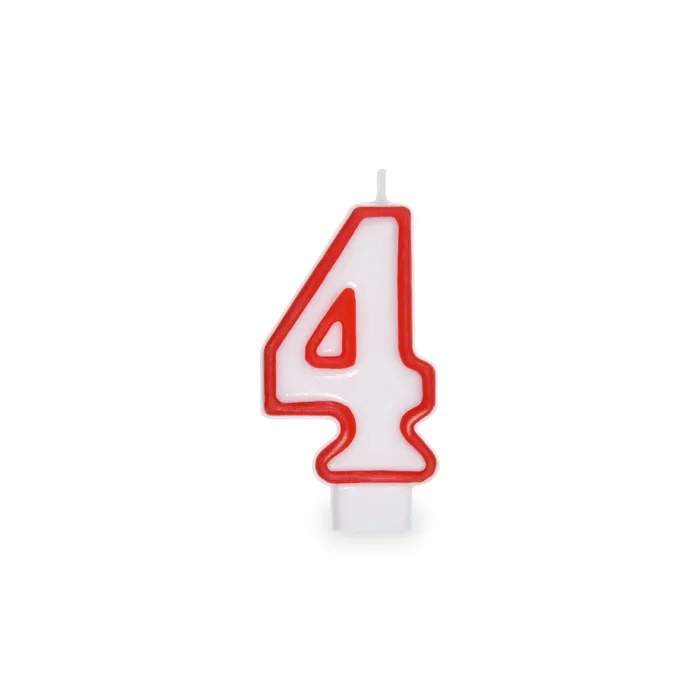 Termék főképe Číslová svíčka "4" 75 mm [1 ks]
