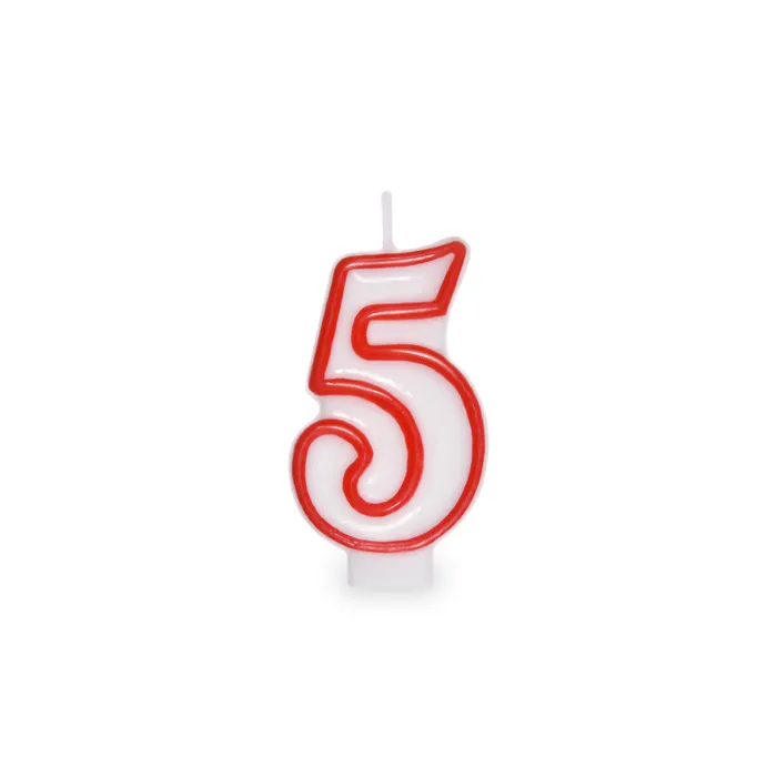 Termék főképe Číslová svíčka "5" 75 mm [1 ks]