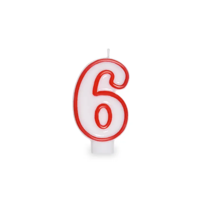 Termék főképe Číslová svíčka "6" 75 mm [1 ks]