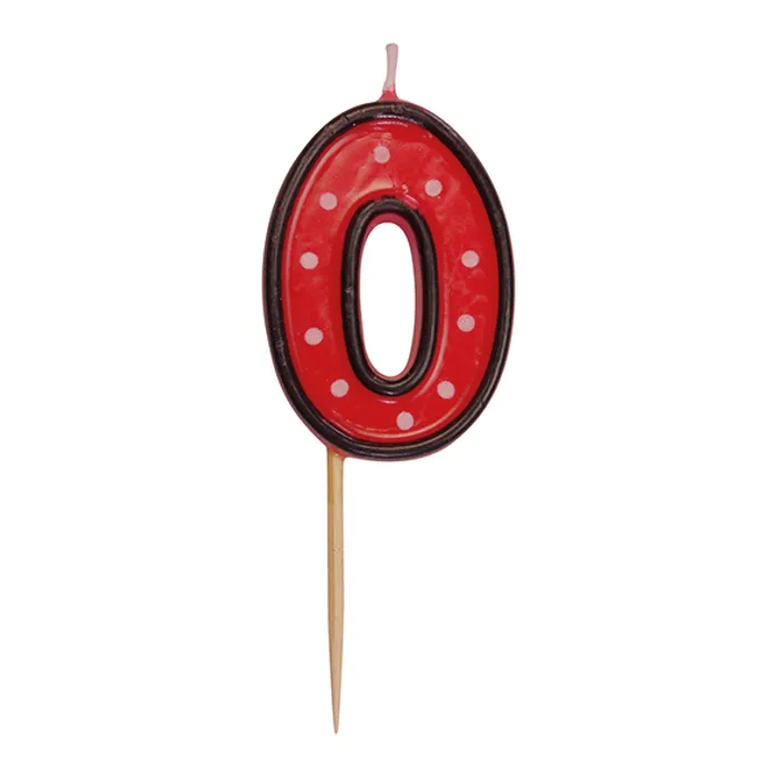 Termék főképe Číslová svíčka na špejli "0" 50 mm [1 ks]