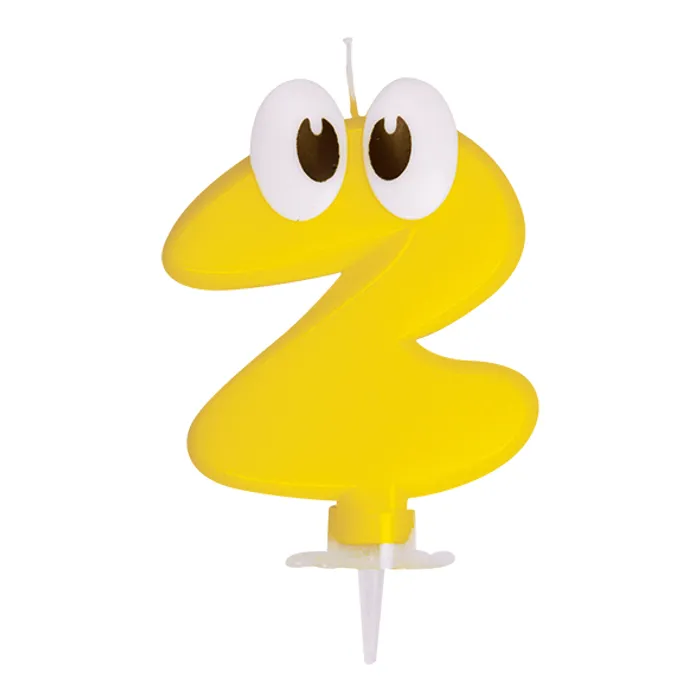 Termék főképe Číslová svíčka se stojánkem "2" 80 mm [1 ks]
