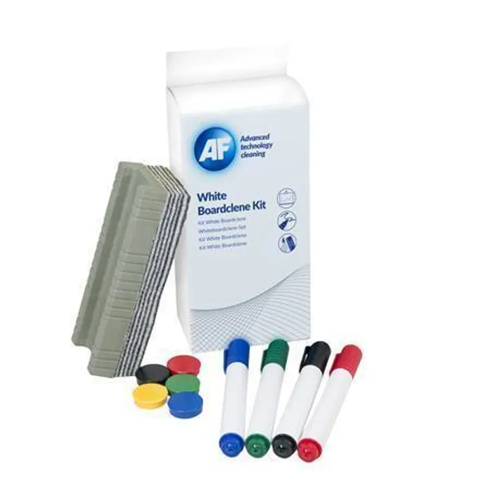 Termék főképe Čistící sada, sprej na bílou tabuli, houbička, bílý hadřík, magnety, popisovače, 125 ml, A