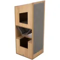 CityStyle karcolóoszlop TOWER macskáknak, 105 cm, barna/szürke