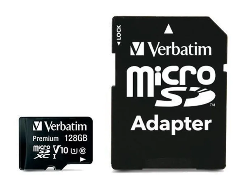 Termék főképe Paměťová karta, Micro SDXC, 128GB, Class 10, s adaptérem, VERBATIM