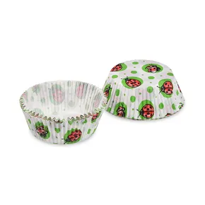 Muffin kapszli (PAP) Katicabogarak átmérő 50 x 30 mm [40 db]