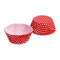 Muffin kapszli (PAP) Pontok fehér/piros átmérő 50 x 30 mm [40 dp]