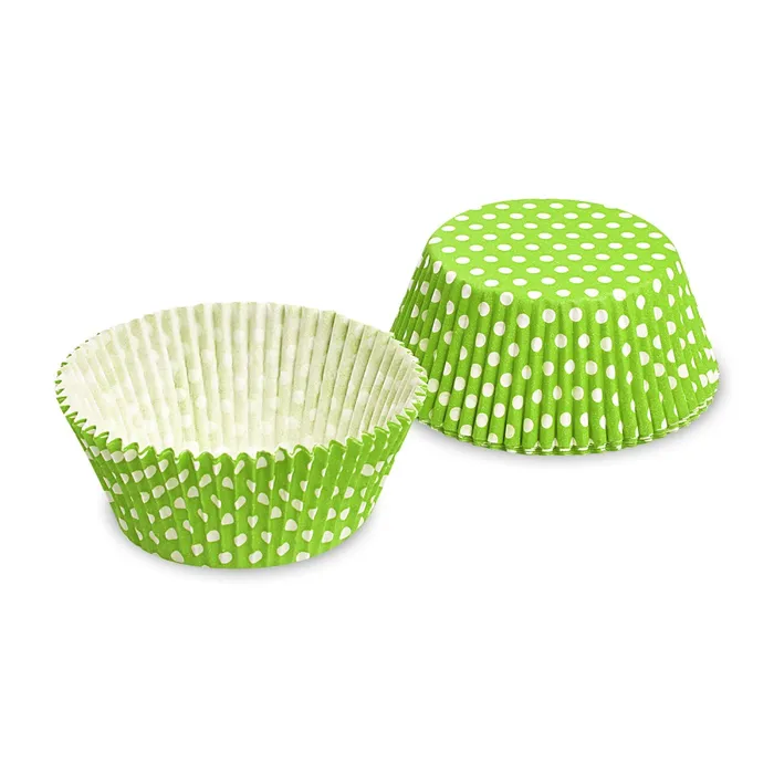 Termék főképe Cukrářský košíček (PAP) Puntíky žlutozelený průměr 50 x 30 mm [40 ks]