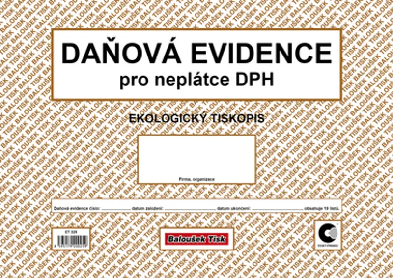 Termék főképe Daňová evidence pro neplátce DPH ET328