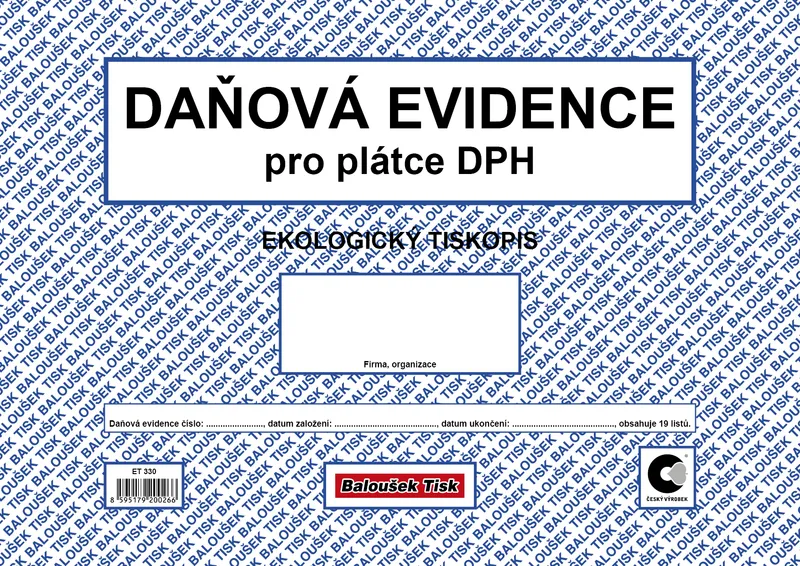 Termék főképe Daňová evidence pro plátce DPH ET330
