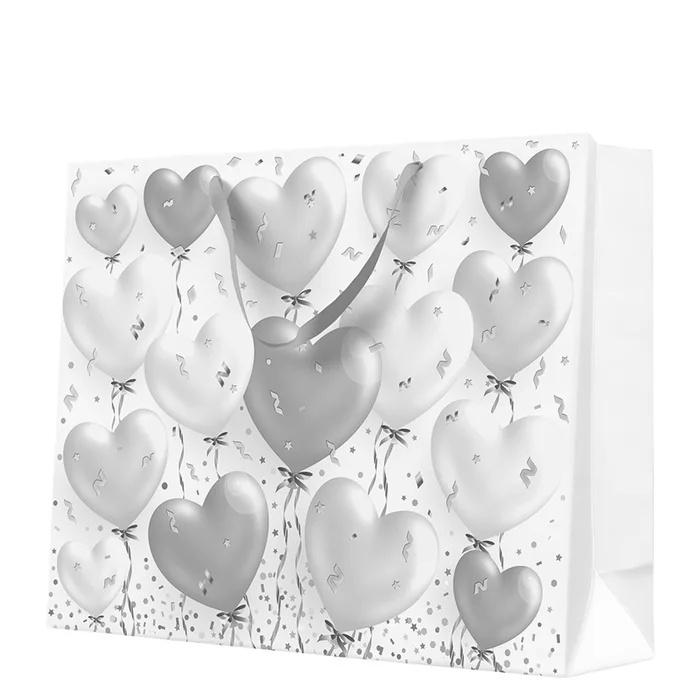 Termék főképe Dárková taška HEART BALLOONS ROSE maxi velká 54x44x16 cm