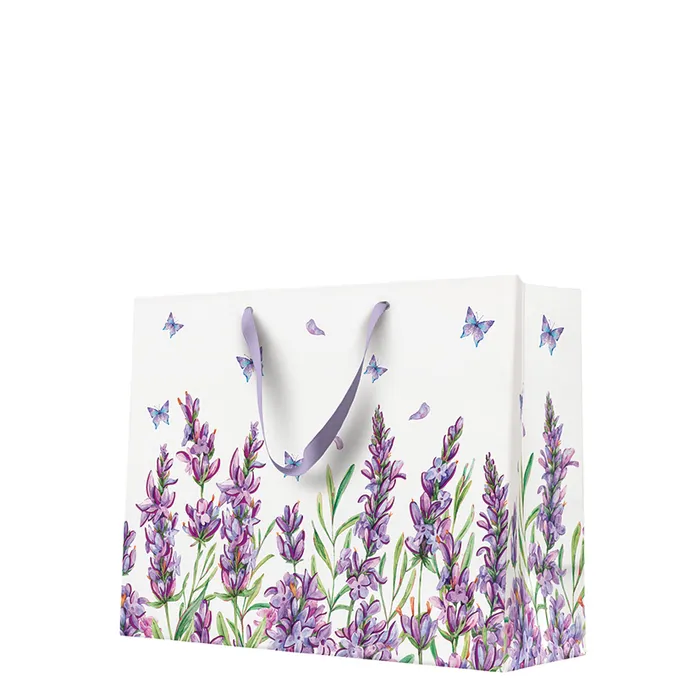 Termék főképe Dárková taška horizontal - LAVENDER BUTTERFLY 33,5x13x26,5 cm