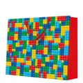 Ajándéktáska maxi nagy - COLORFUL BRICKS 54x16x44 cm