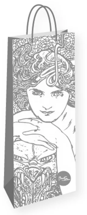 Termék főképe Dárková taška na lahev Alfons Mucha – Emerald, Fresh Collection