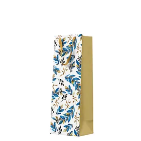 Ajándéktáska üveghez - Blossoming Branches 12x37x10 cm