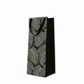 Ajándéktáska prémium palackhoz - Jungle Leaves 12x10x37 cm