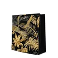 Ajándéktáska prémium közepes - Gold Leaves 20x10x25 cm