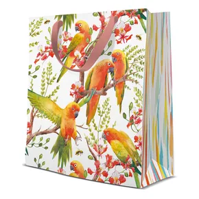 Ajándéktáska közepes - Exotic Birds 20x10x25 cm