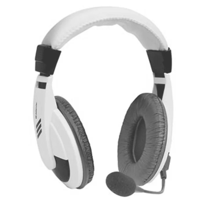Termék főképe Defender Gryphon 750, sluchátka s mikrofonem, ovládání hlasitosti, bílá, uzavřená, 2x 3.5