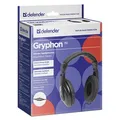 Defender Gryphon 751, fejhallgató, hangerőszabályzó, fekete, zárt, 3,5 mm-es jack
