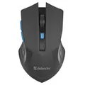 Defender Mouse Accura MM-275, 1600 DPI, 2,4 [GHz], optikai, 6 tl., 1 kerék, vezeték nélküli, fekete