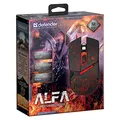 Defender Mouse Alfa GM-703L, 3200DPI, optikai, 6tl., 1 kerék, vezetékes USB, fekete, játék,
