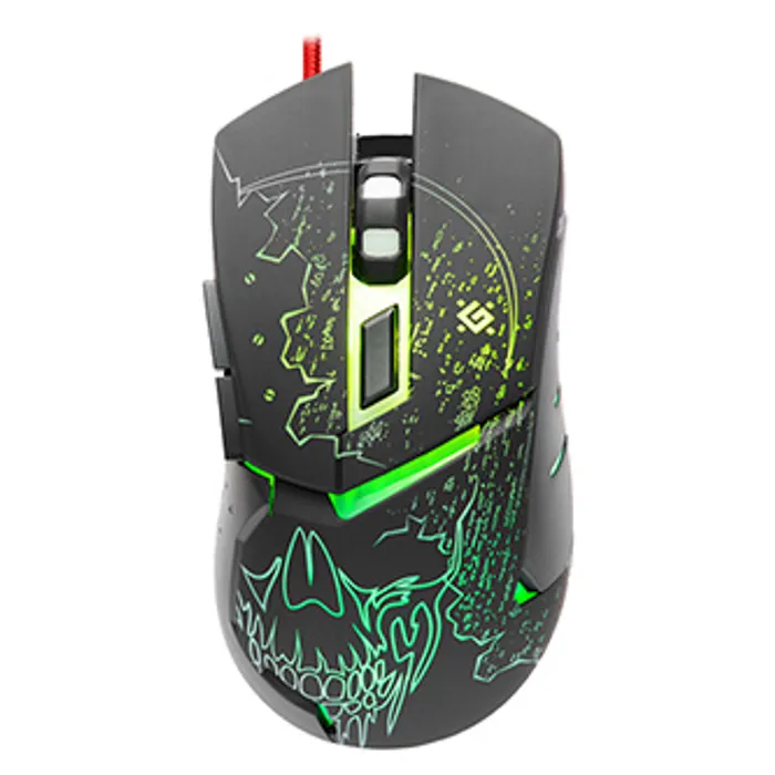 Termék főképe Defender Myš Alfa GM-703L, 3200DPI, optická, 6tl., 1 kolečko, drátová USB, černá, herní,