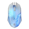 Defender Mouse Cyber ????MB-560L, 1200 DPI, optikai, 3 tl., 1 kerék, vezetékes USB, fehér, játék,