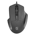Defender Mouse Datum MB-347, 1600DPI, optikai, 4 tl., 1 kerék, vezetékes USB, fekete, irodai