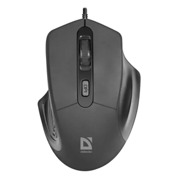 Termék főképe Defender Myš Datum MB-347, 1600DPI, optická, 4tl., 1 kolečko, drátová USB, černá, kancelá