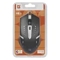 Következő termékkép Defender Mouse Hit MB-601, 1200DPI, optikai, 4 tl., 1 kerék, vezetékes USB, fekete, játék, po