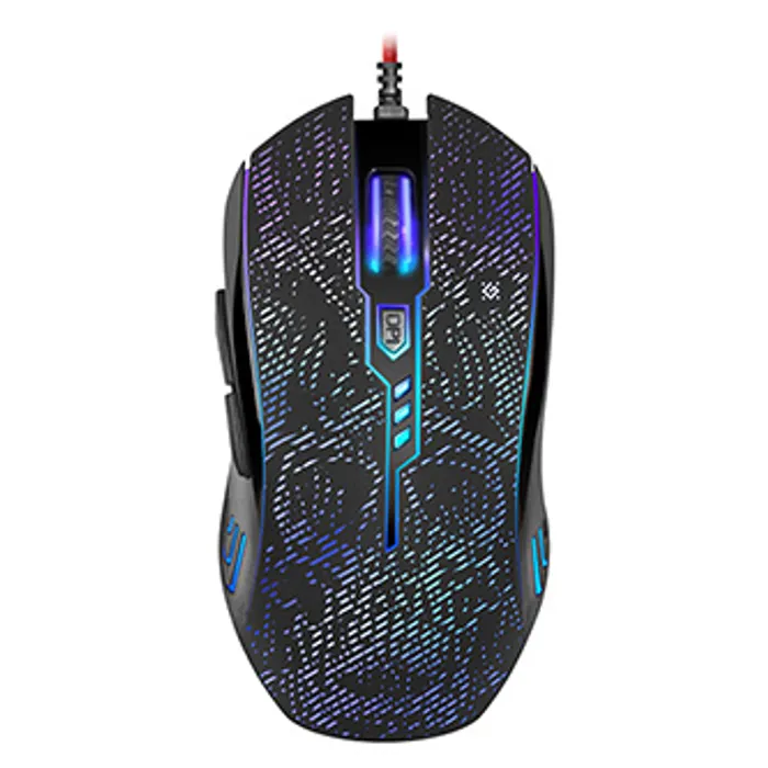 Termék főképe Defender Myš OverLord GM-890, 3200DPI, optická, 6tl., 1 kolečko, drátová USB, černá, hern