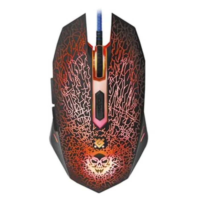 Termék főképe Defender Myš Shock GM-110L, 3200DPI, optická, 6tl., 1 kolečko, drátová USB, černá, s hern