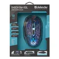 Defender Mouse Shock GM-110L, 3200DPI, optikai, 6tl., 1 kerék, vezetékes USB, fekete, játékkal