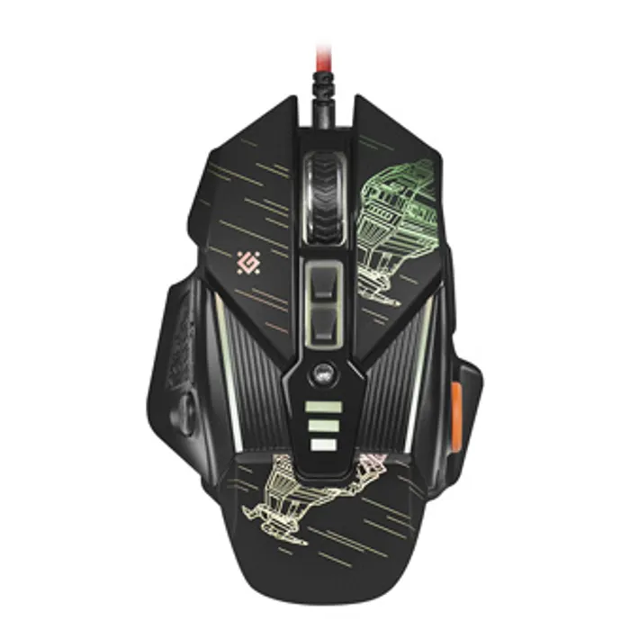 Termék főképe Defender Myš sTarx GM-390L, 3200DPI, optická, 8tl., 1 kolečko, drátová USB, černá, herní,