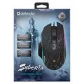 Defender Mouse Syberia GM-680L, 3200DPI, optikai, 7 tl., 1 kerék, vezetékes USB, fekete, játék