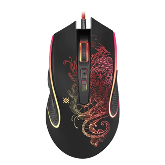 Termék főképe Defender Myš Venom GM-640L, 3200DPI, optická, 8tl., 1 kolečko, drátová USB, černá, herní,